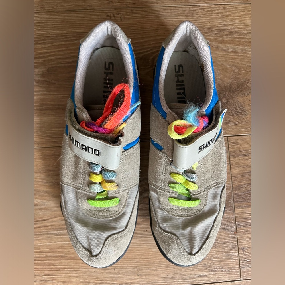 Shimano cycling shoes, size 41.5, fits like women’s 9.5; only used indoors